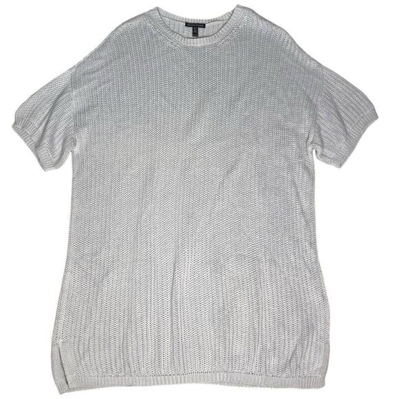 Eileen Fisher Organic Cotton Tunic Sweater Women XL Open Knit Scandi Chic Office - Picture 1 of 7
